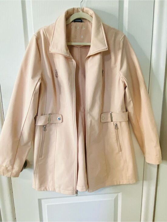 Nautica Jackets & Blazers - 🛍️Nautica Blush Pink Short Trench w Detachable Hood XL